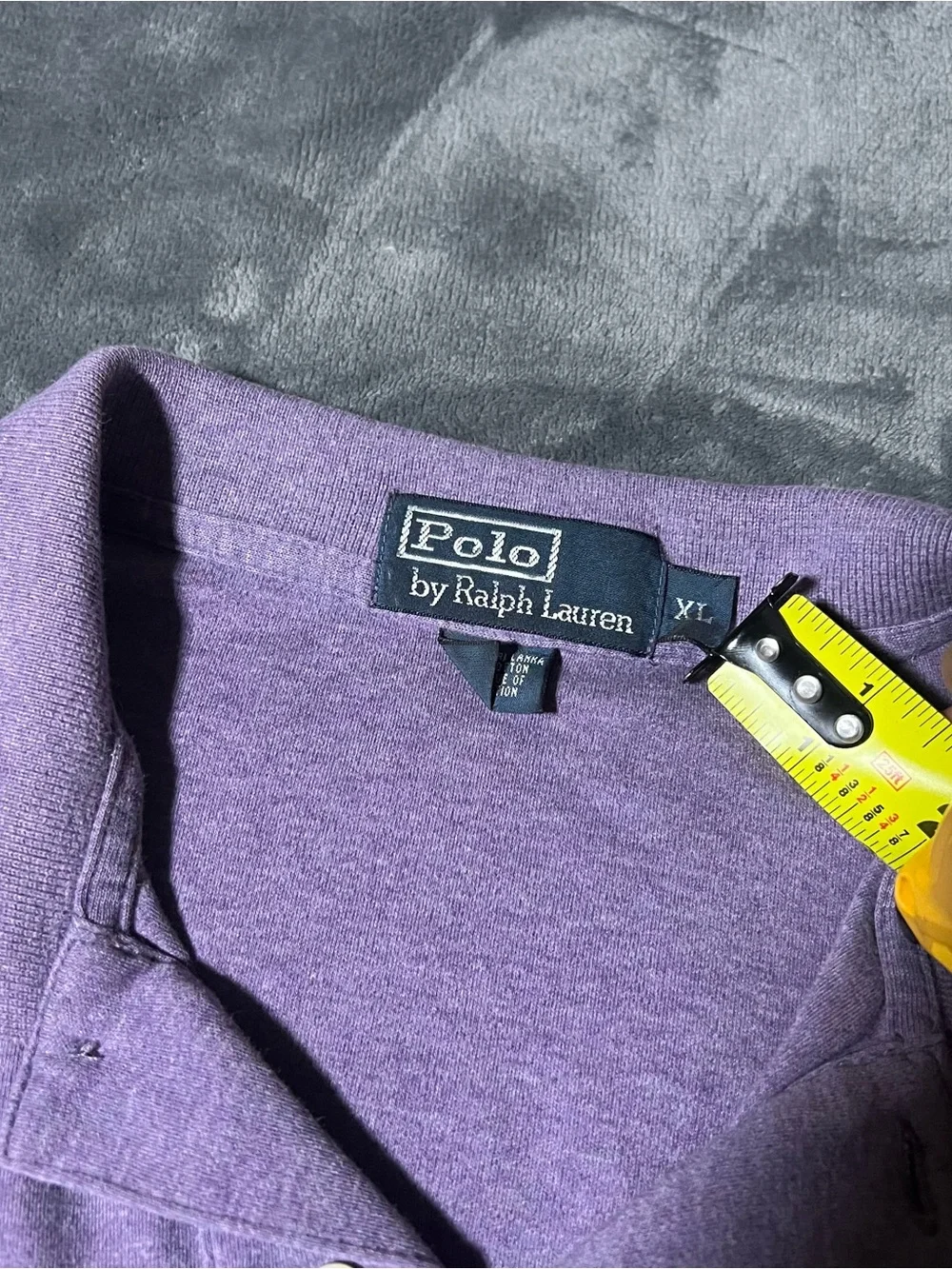 Polo Ralph Lauren Classic Fit Purple Heather Short Sleeve Polo XL Orange Pony